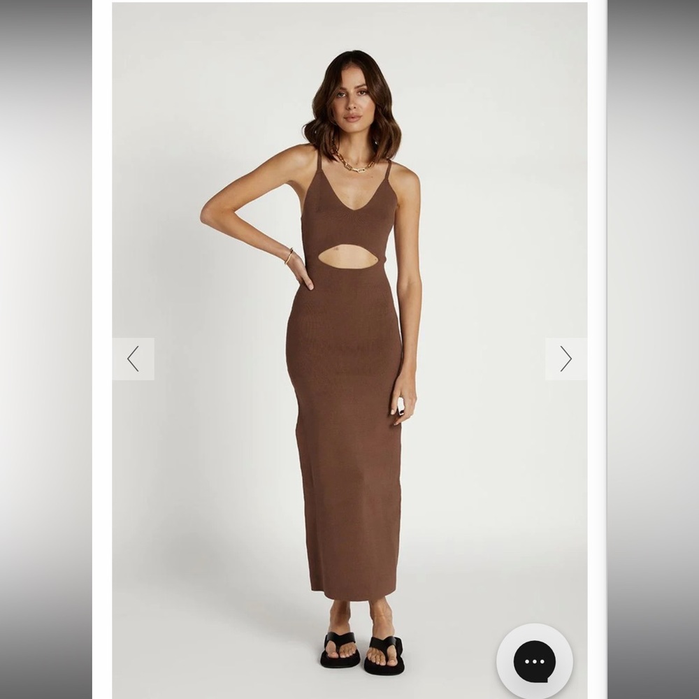 Dissh Chocolate Knit Dress Midi